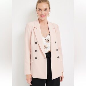 Maurice Double-Breasted Blazer Jacket - Light Pink